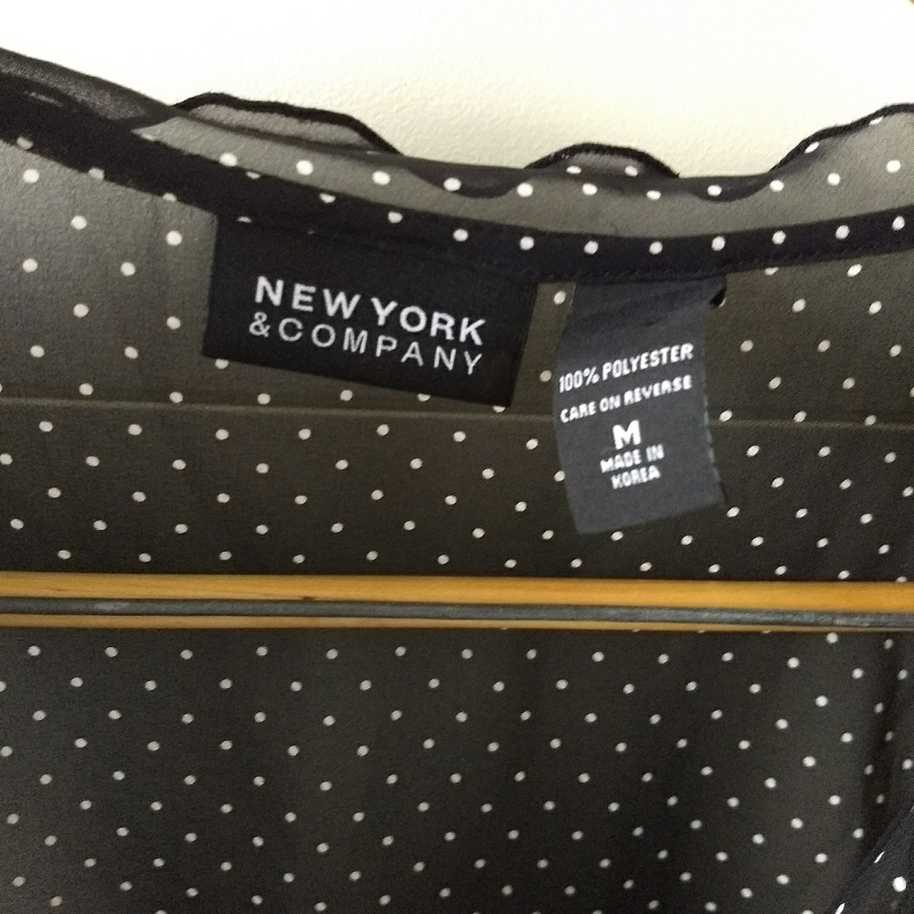 NY&C Sheer Black Top - Picture 5 of 6